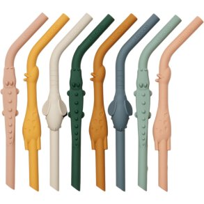 LIEWOOD Carlson Sugerør 8 stk. 18,9 cm, Yellow Mellow Multi Mix