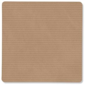 LIND DNA Square Recycled Læder Glasbrik 10x10 cm, Corduroy Nougat