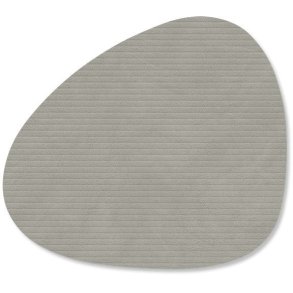 LIND DNA Curve Recycled Læder Glasbrik 11x13 cm, Corduroy Light Grey
