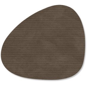 LIND DNA Curve Recycled Læder Glasbrik 11x13 cm, Corduroy Caviar