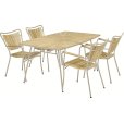 Havem&oslash;bels&aelig;t m. 4 Stole 144 cm,Teak/Taupe