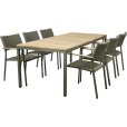 Bord 197 cm og 6 Siena Stole