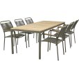 Bord 197 cm og 6 Verona Stole