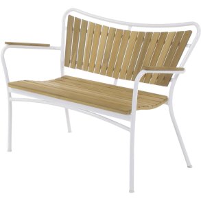 Mandalay Marguerit Havebænk 2 Pers. 112 cm, Hvid