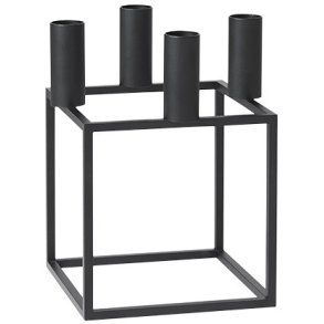 Audo Copenhagen Kubus 4 Lysestage H20 cm, Sort