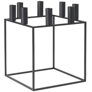 Audo Copenhagen Kubus 8 Lysestage H29 cm, Sort