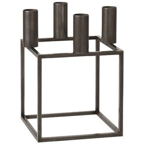 Audo Copenhagen Kubus 4 Lysestage H20 cm, Bruneret Kobber