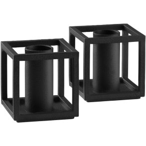 Audo Copenhagen Kubus Micro Lysestage 2 stk. H3,65 cm, Sort