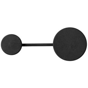 Audo Copenhagen Afteroom Knagerække 18,5 cm, Sort