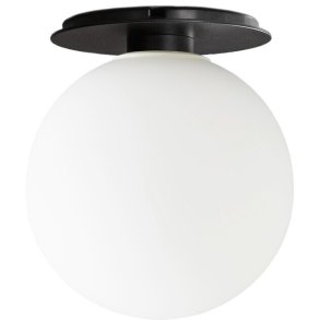 Audo Copenhagen TR Bulb Loft-/Væglampe Ø20 cm, Mat Opal/Sort