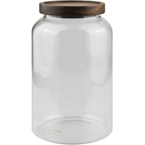 Mette Ditmer Luna Krukke H20 cm, Klar/Akacie