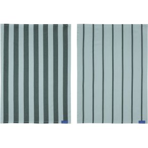 Mette Ditmer Stripes Viskestykke 2 stk. 70x50 cm, Mint