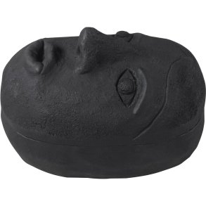 Mette Ditmer Art Piece Face Krukke 12 cm, Sort