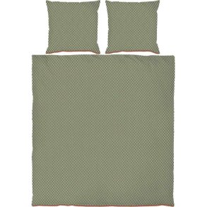 Mette Ditmer Mini Sengetøj 200x220 cm, Pine Green/Tan