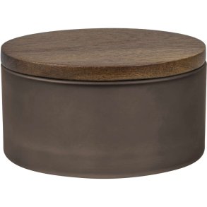 Mette Ditmer Modest Krukke m. Låg H6 cm, Walnut
