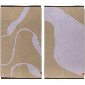 Mette Ditmer Nova Arte Håndklæde 2 stk. 50x90 cm, Sand/Lilac