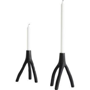 Muubs Aion Lysestage H22 cm, Sort