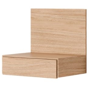 New Works Tana Vægmonteret Natbord H40,6 cm, Eg
