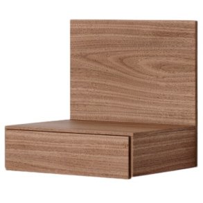 New Works Tana Vægmonteret Natbord H40,6 cm, Valnød