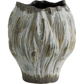 Nordal Henry Vase H25,5 cm, Brun/Hvid/Grøn