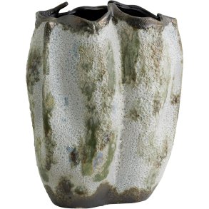 Nordal Henry Vase H35 cm, Brun/Hvid/Grøn