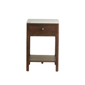 Nordal Bille Sengebord H60 cm, Mangotræ/Marmor