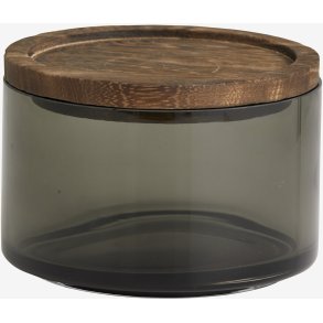 Nordal Basil Opbevaringsglas 0,4 L, Røgfarvet