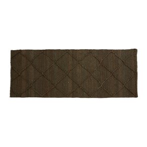 Nordal Jutan Tæppe 75x200 cm, Brun/Grøn