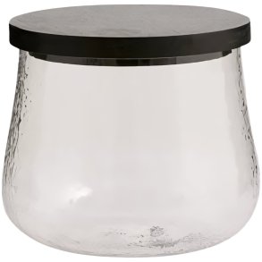 Nordal Plumsi Opbevaringsglas H14 cm, Glas/Bambus
