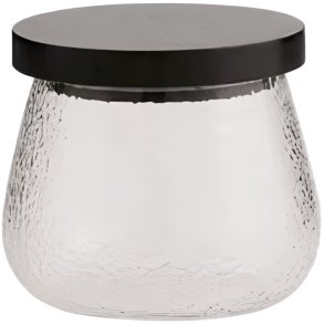 Nordal Plumsi Opbevaringsglas H9,5 cm, Glas/Bambus