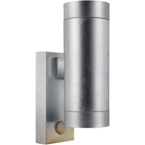 Nordlux Tin Væglampe m. Sensor 12,2 cm, Galvaniseret Stål