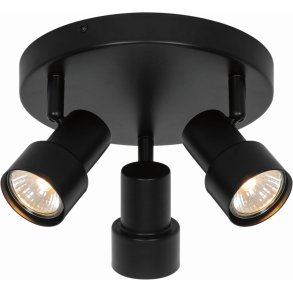 Nordlux Boston Loftlampe m. Tre Spots Ø20 cm, Sort