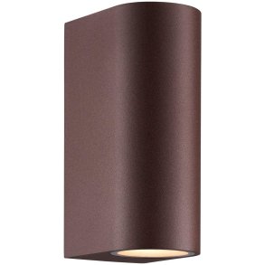 Nordlux Dion Double Væglampe 9,2 cm, Rustfarvet