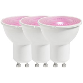 Nordlux Smart Color Pære 3 stk. GU10 4,7W Dæmpbar, Hvid