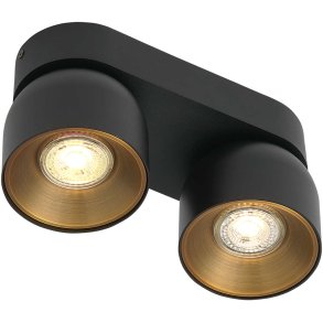 Nordlux Pitcher 2-Spot Spotlight Ø10 cm, Sort