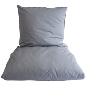 OMHU Percale Sengetøj 140x200 cm, Lys Grå