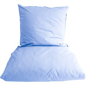 OMHU Percale Sengetøj 140x200 cm, Lys Blå