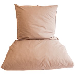 OMHU Percale Sengetøj 140x200 cm, Nude