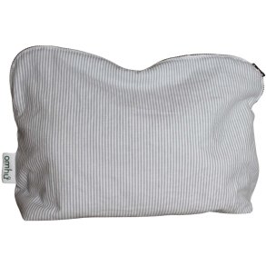 OMHU Mini Strib Toilettaske 34x24 cm, Lys Grå