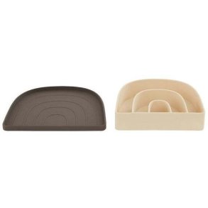 OYOY Mini Tallerken og Skål Regnbue 2 stk, Choko