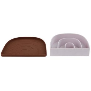 OYOY Mini Tallerken og Skål Regnbue 2 stk, Caramel
