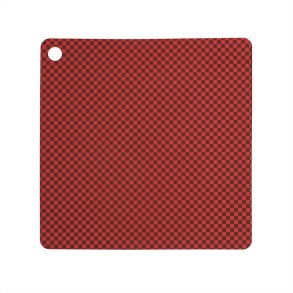 OYOY Checker Dækkeserviet 2 stk. 38x38 cm, Red