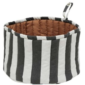OYOY Toppu Brødkurv Ø24 cm, Sort/Hvid/Taupe