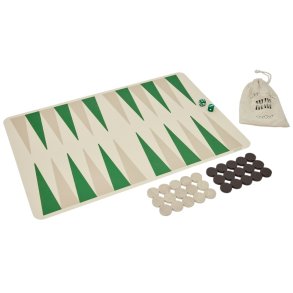 OYOY Backgammon 33,5x49 cm, Grøn/Caramel
