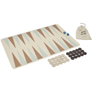 OYOY Backgammon 33,5x49 cm, Caramel/Blå