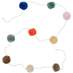 OYOY Mini Pom Pom Guirlande 300 cm, Multi