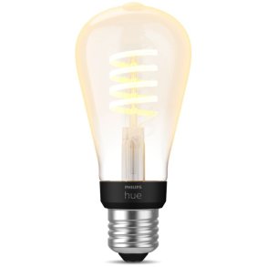 Philips Hue White Ambiance Filament ST64 Edison Pære E27 Ø6 cm