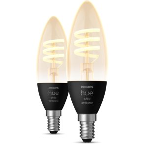Philips Hue White Ambiance Filament Kertepærer E15 2 stk. Ø3,9 cm