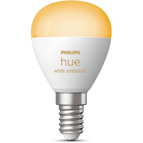 Philips Hue White Ambiance P45 Kronepære E14 470 Lumen Ø4,5 cm