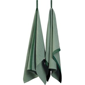 EKTA Living Viskestykke 2 stk. 50x70 cm, Grøn/Grøn